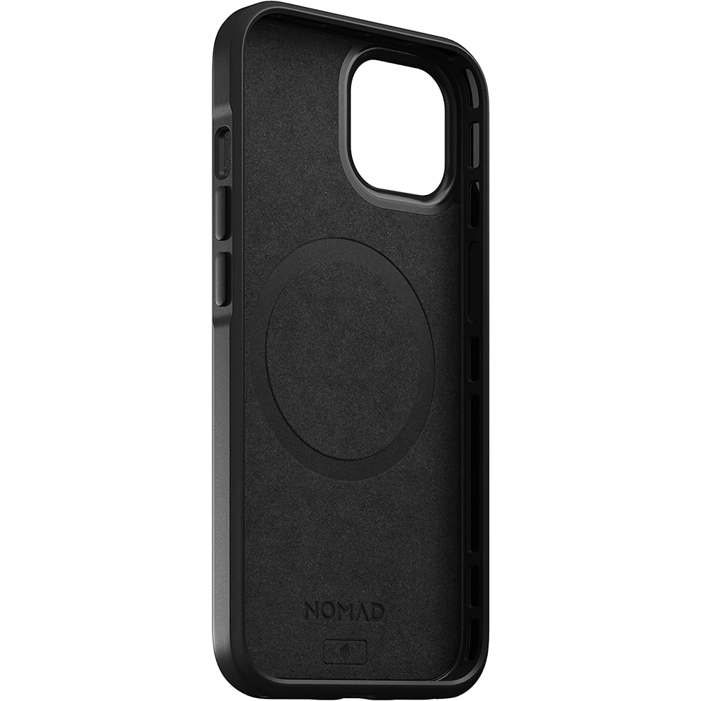 Чехол-накладка Nomad Modern Leather Case for iPhone 13 MagSafe - Black. Материал верха натуральная к